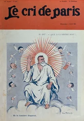Caricatura di Jean Jaurès come Dio Padre, illustrazione di copertina da 